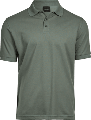 Luxury stretch polo Leaf Green