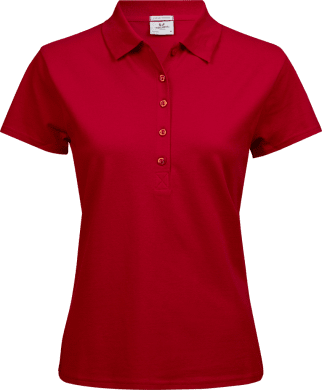 Women's Luxury Stretch Polo Red