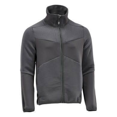 Fleecetröja med blixtlås | Stengrå