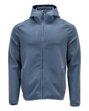 Fleecetröja med huva, Herr | Stenblå