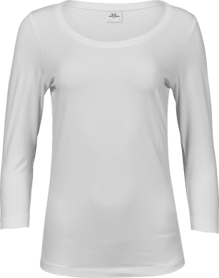 Women's Stretch 3/4 Sleeve Tee White