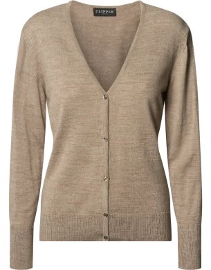 Copenhagen womens cardigan v-neck, sand melange