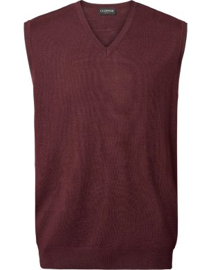 Copenhagen mens slipover v-neck, burgundy melange