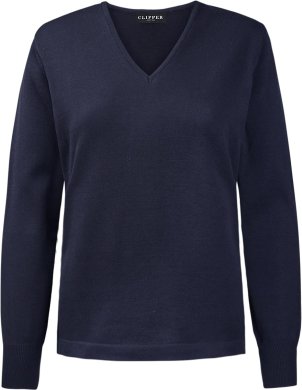 Stockholm womens pullover v-neck, dark navy
