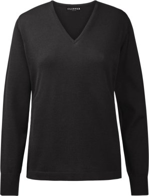 Stockholm womens pullover v-neck, black
