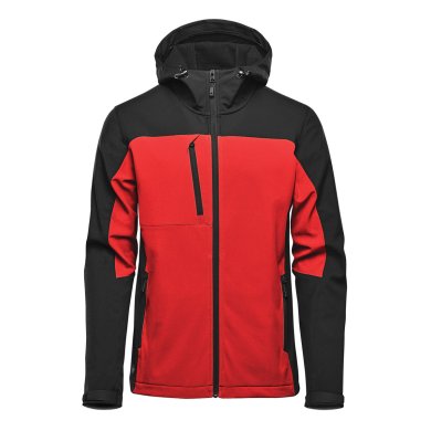 Men's Cascades Softshell Hoody, red/black