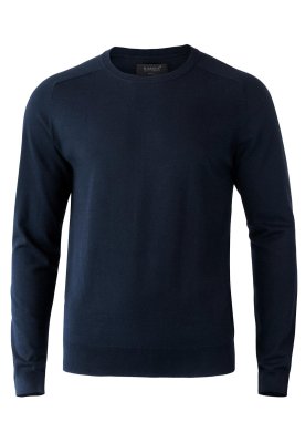 Elegant round neck, navy