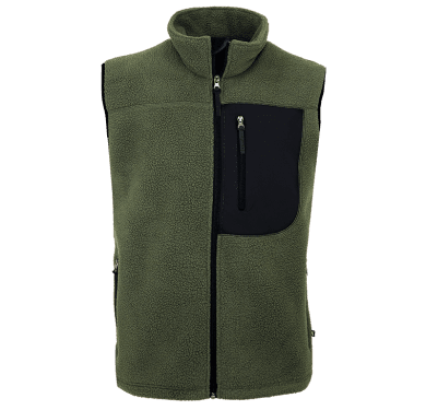 Pile Fleece Vest, green/black