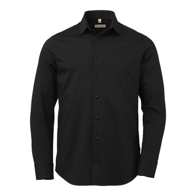 Black super stretch shirt, comfort fit