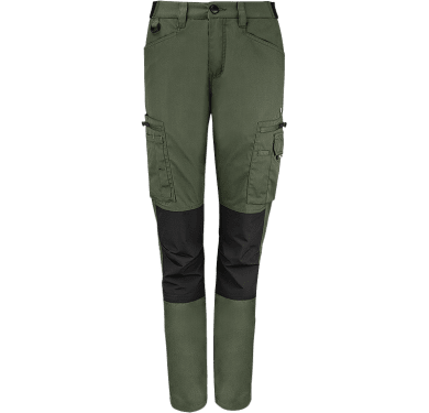 Womens service Stretch Pants, green/black