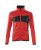 Dam fleecetröja med blixlås, signal röd/svart