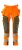 Byxor med hängfickor, orange/mossgrön