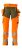 Byxor med hängfickor, orange/mossgrön