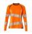Dam långärmad t-shirt, orange/mossgrön
