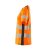 Dam kortärmad t-shirt, orange/mörk marin