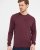 Milan mens pullover round-neck, burgundy melange