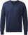 Milan mens pullover v-neck, dark blue mouliné