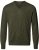 Milan mens pullover v-neck, olive melange