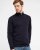 Milan mens pullover zip-neck, navy melange