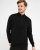 Milan mens pullover zip-neck, black