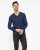 Berlin mens pullover v-neck, dark blue melange