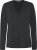 Berlin womens cardigan v-neck, dark charcoal melange
