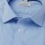 Light blue/white fine striped stretch oxford shirt, slimfit