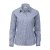 Blue/white female stretch twill shirt, loose fit