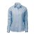 Light blue/white striped female stretch oxford shirt, loose fit