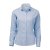 Light blue/white fine striped female stretch oxford shirt, slimfit