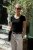 Woman stretch tee comfort fit, black
