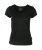 Woman soft round neck t-shirt, black