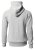 Woman stylish hooded sweat, grey melange