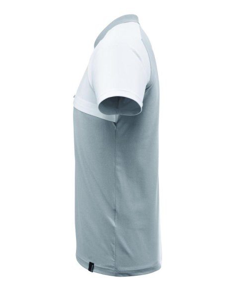 Zoom bild av Pikétröja med bröstficka, vit/mörk antracite