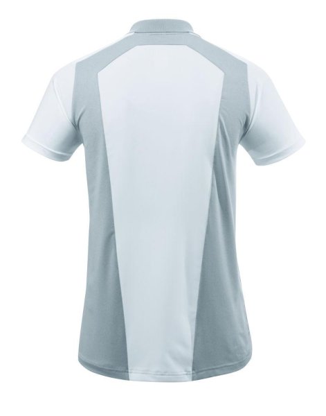 Zoom bild av Pikétröja med bröstficka, vit/mörk antracite