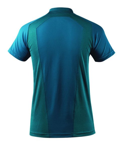 Zoom bild av Pikétröja med bröstficka, mörk petrolium