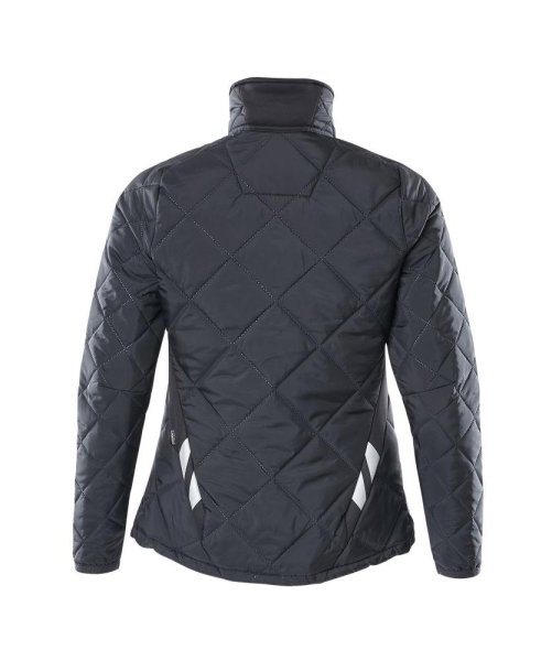 Zoom bild av Dam termojacka, mörk marin