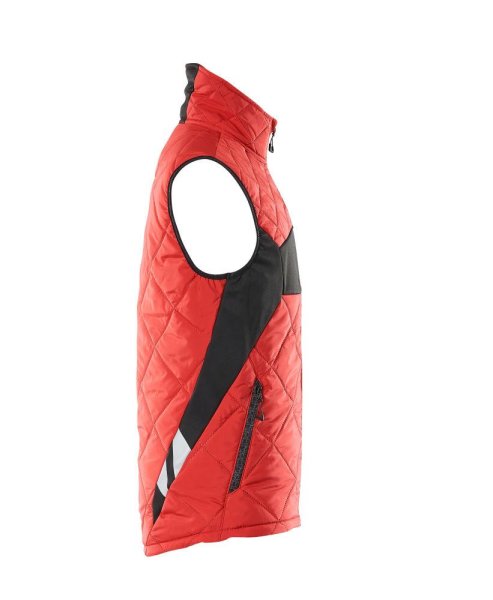 Zoom bild av Termoväst, signal röd/svart