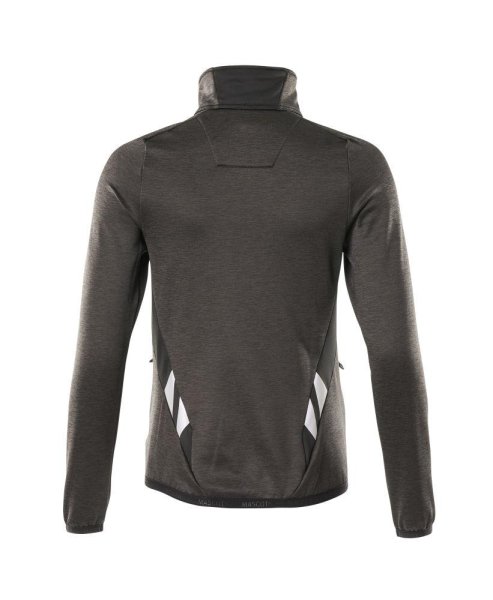 Zoom bild av Dam fleecetröja med blixlås, mörk antracite/svart