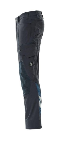 Zoom bild av Byxor med knäfickor, mörk marin