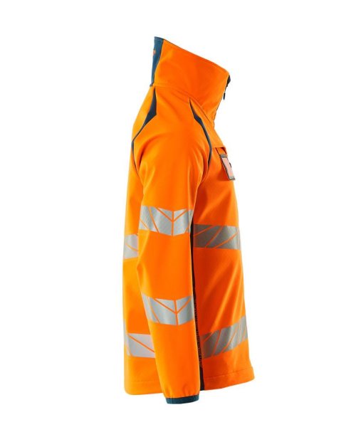 Zoom bild av Softshelljacka, orange/petrolium