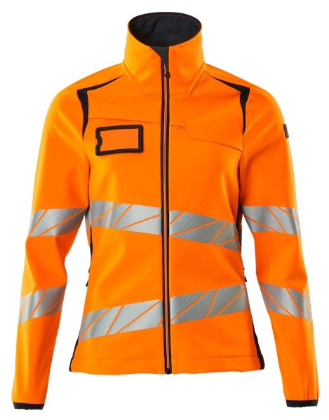 Zoom bild av Softshelljacka varsel dam, orange/marin