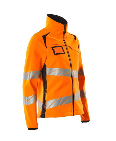 Zoom bild av Softshelljacka varsel dam, orange/marin