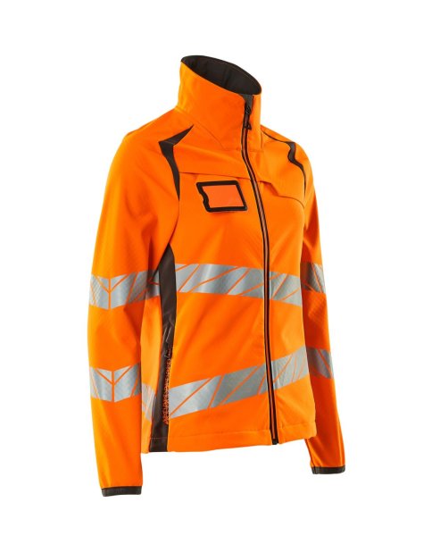 Zoom bild av Softshelljacka varsel dam, orange/marin