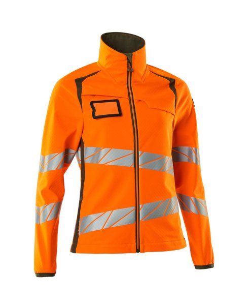 Zoom bild av Softshelljacka varsel dam, orange/marin