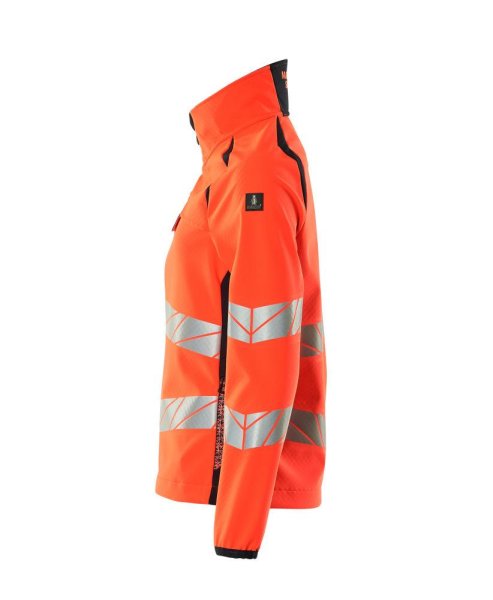 Zoom bild av Dam softshelljacka, röd/mörk marin