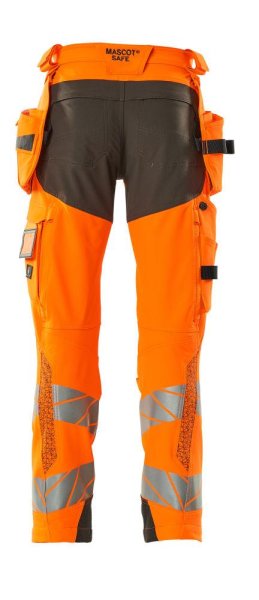 Zoom bild av Byxor med hängfickor, orange/mörk antracit