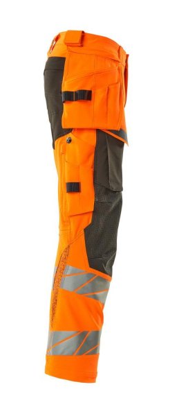 Zoom bild av Byxor med hängfickor, orange/mörk antracit