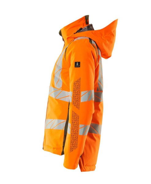 Zoom bild av Dam vinterjacka, orange/mossgrön