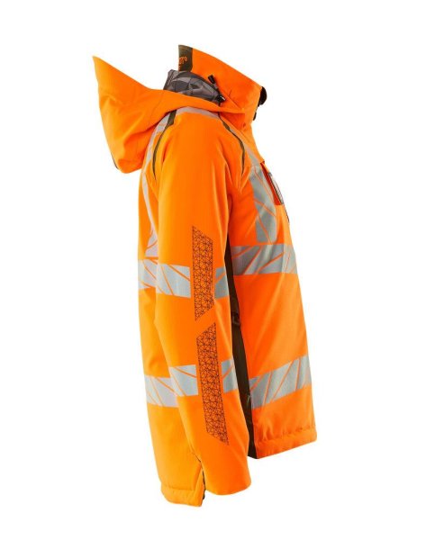 Zoom bild av Dam vinterjacka, orange/mossgrön